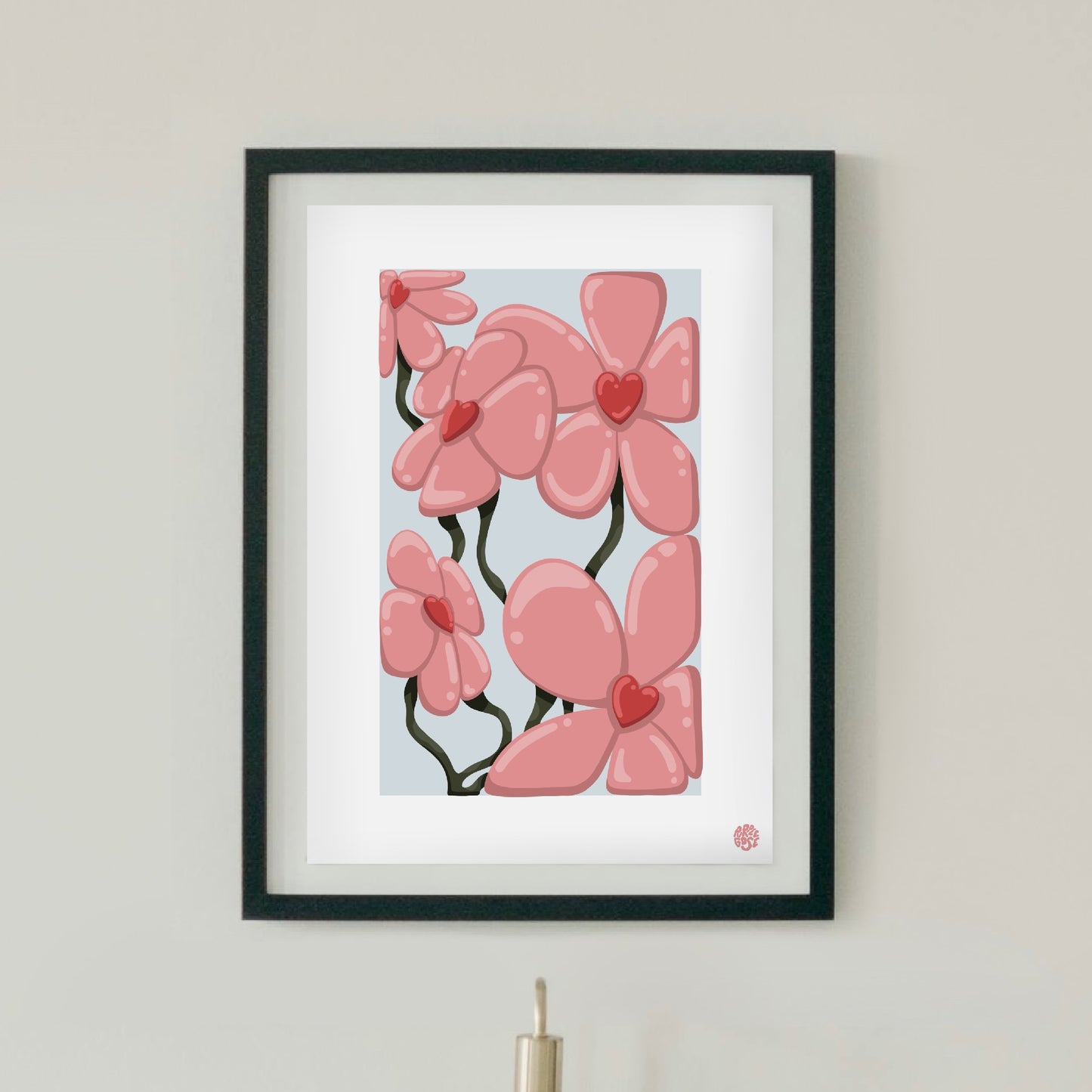 Affiche pink flowers